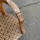 Solid wood and velvet armchair in Louis XVI style