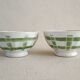 2 faceted iron earth bowls