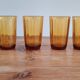 Set de 6 verres à eau ambrés