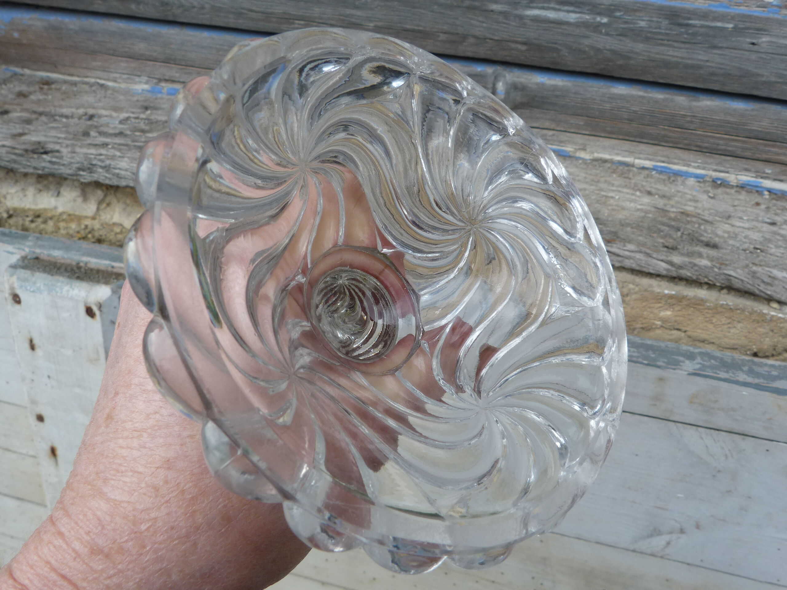 Set of 2 torches candle holders crystal Baccarat model Bamboo