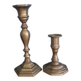 Bronze or brass candlesticks