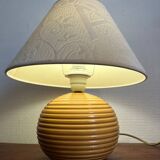 Oval solid wood floor lamp from the 80s