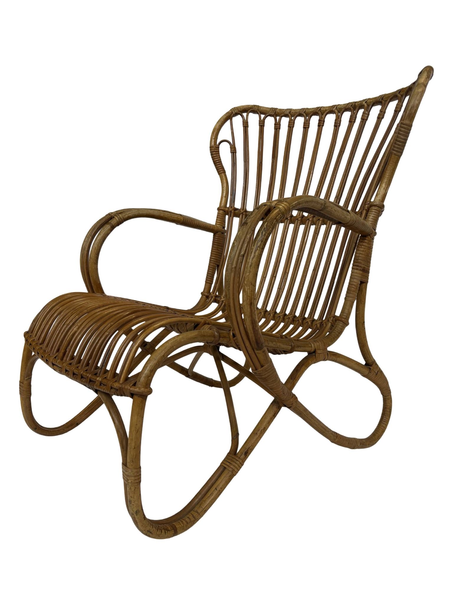 Set of two Belse 8 model Rattan chairs by Dirk van Sliedregt Rohe Noordwolde 1960