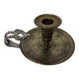 Bougeoir a main en bronze  dans le style perse Qajar France fin XIXe