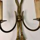 Wall lamps (the pair) in vintage bronze 70'S