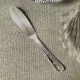 Metal shell butter dish with glass bowl and knife