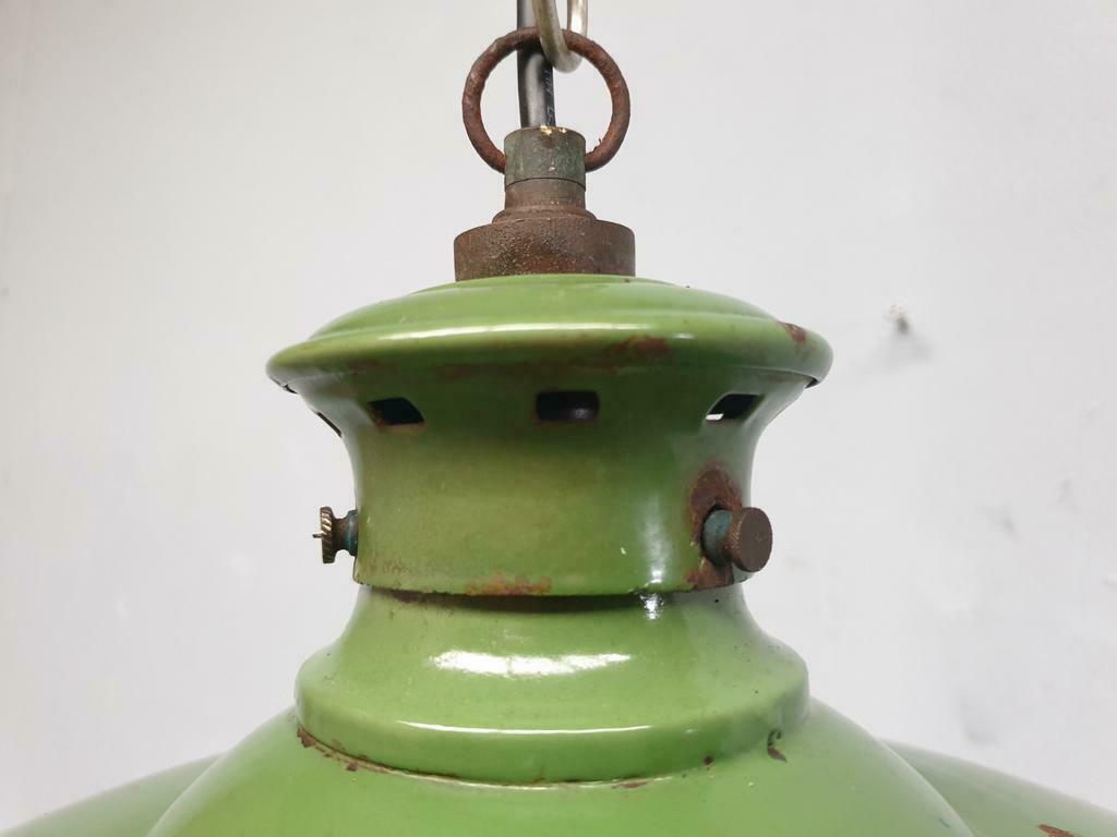 Old enamel lamp green