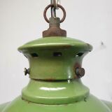 Old enamel lamp green