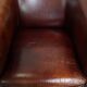 Cowhide Leather Club Chair in English Style
