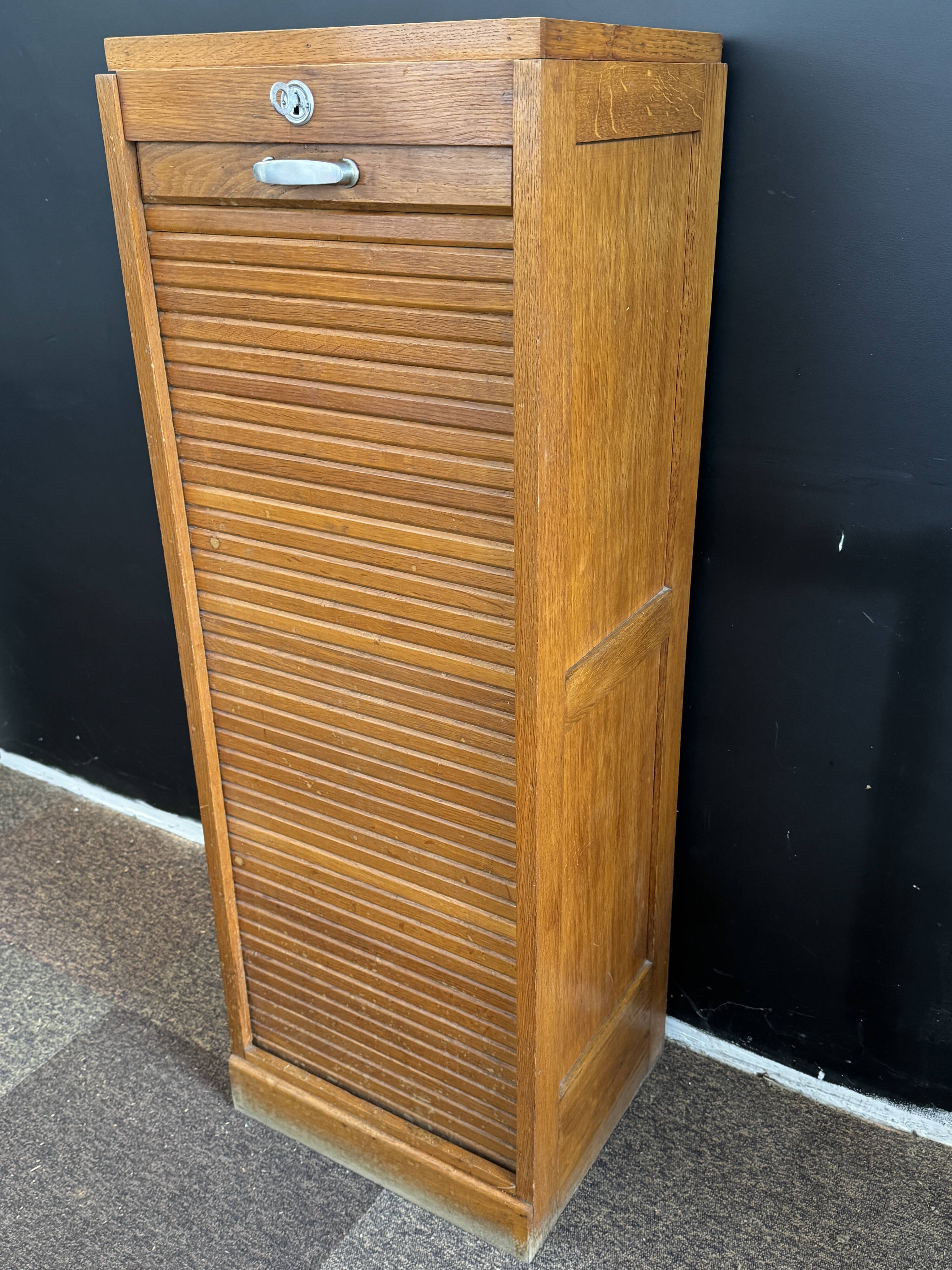 Filing cabinet, wooden curtain cabinet