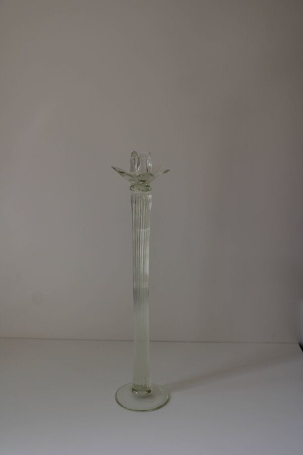 Grand bougeoir Murano transparent ancien