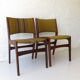 Ensemble de 2 chaises danoises de dîner d’acajou