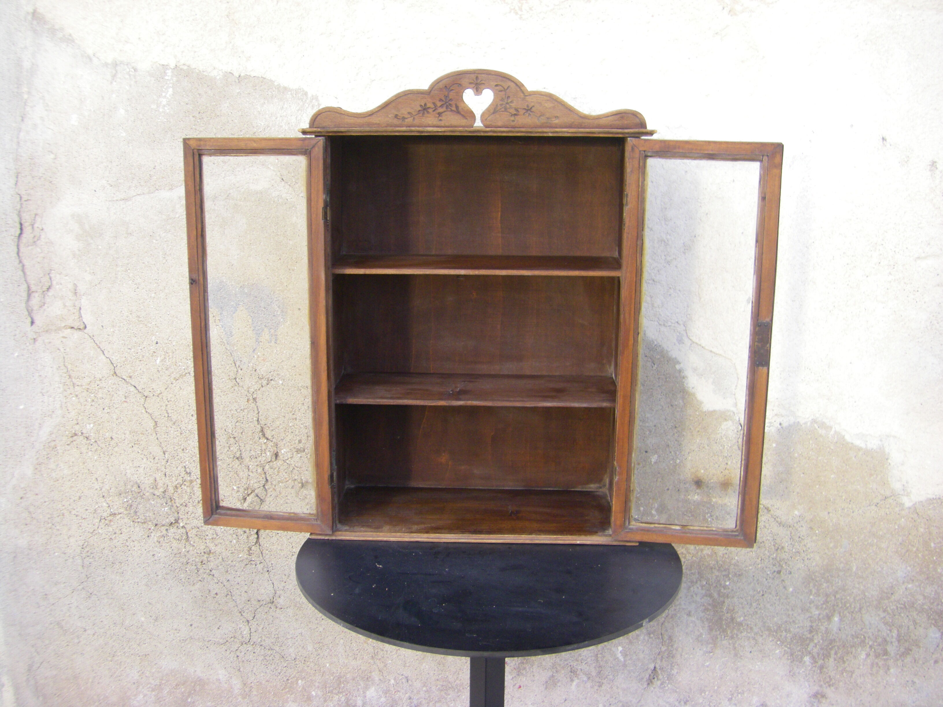 Old wall display case