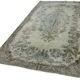 Hand-knotted antique oriental 1970s 200 cm x 300 cm blue carpet