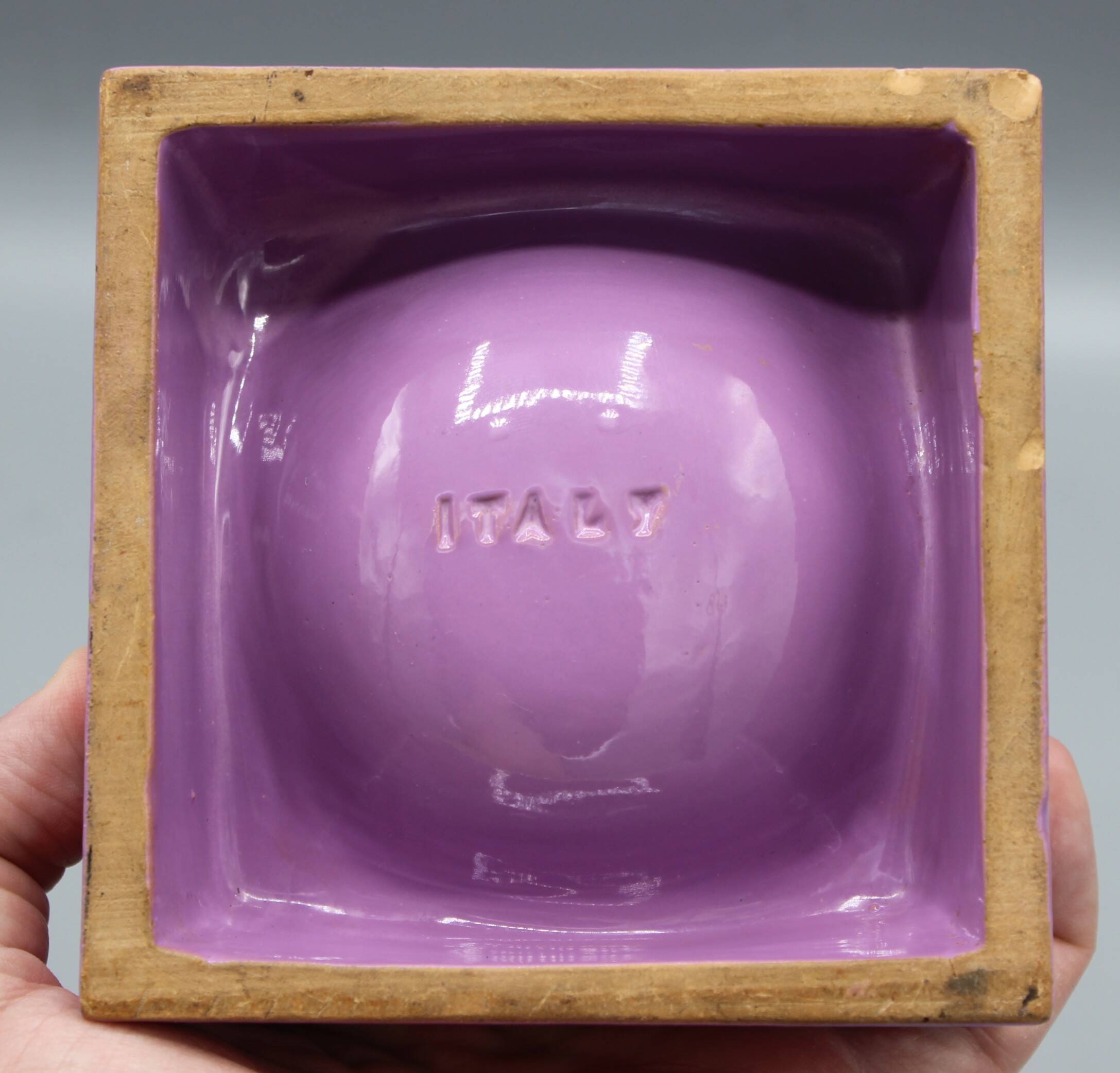 Beautiful ashtray pocket emptying modernist design italy vintage ceramic