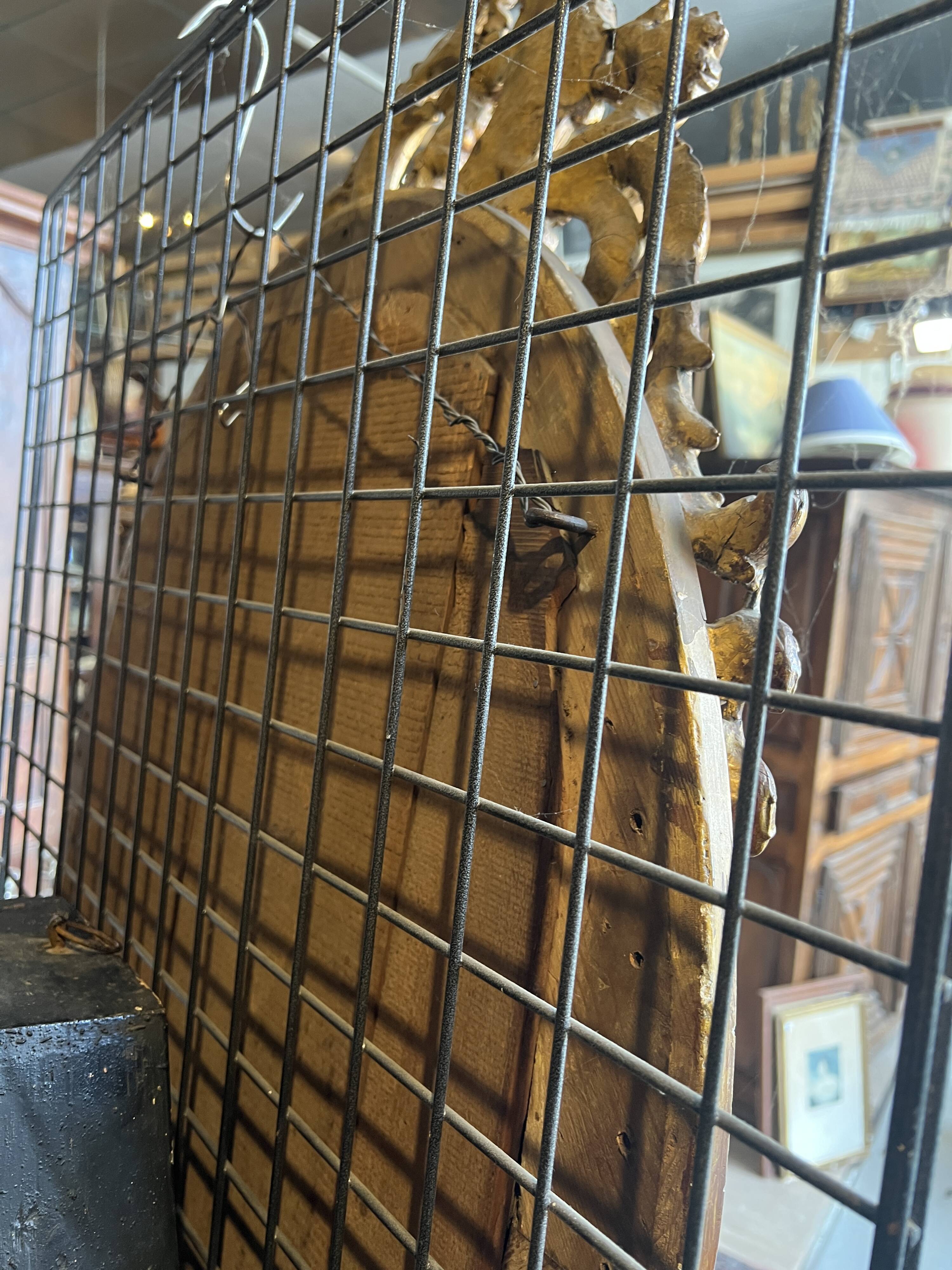 Napoleon III Style Golden Oval Mirror