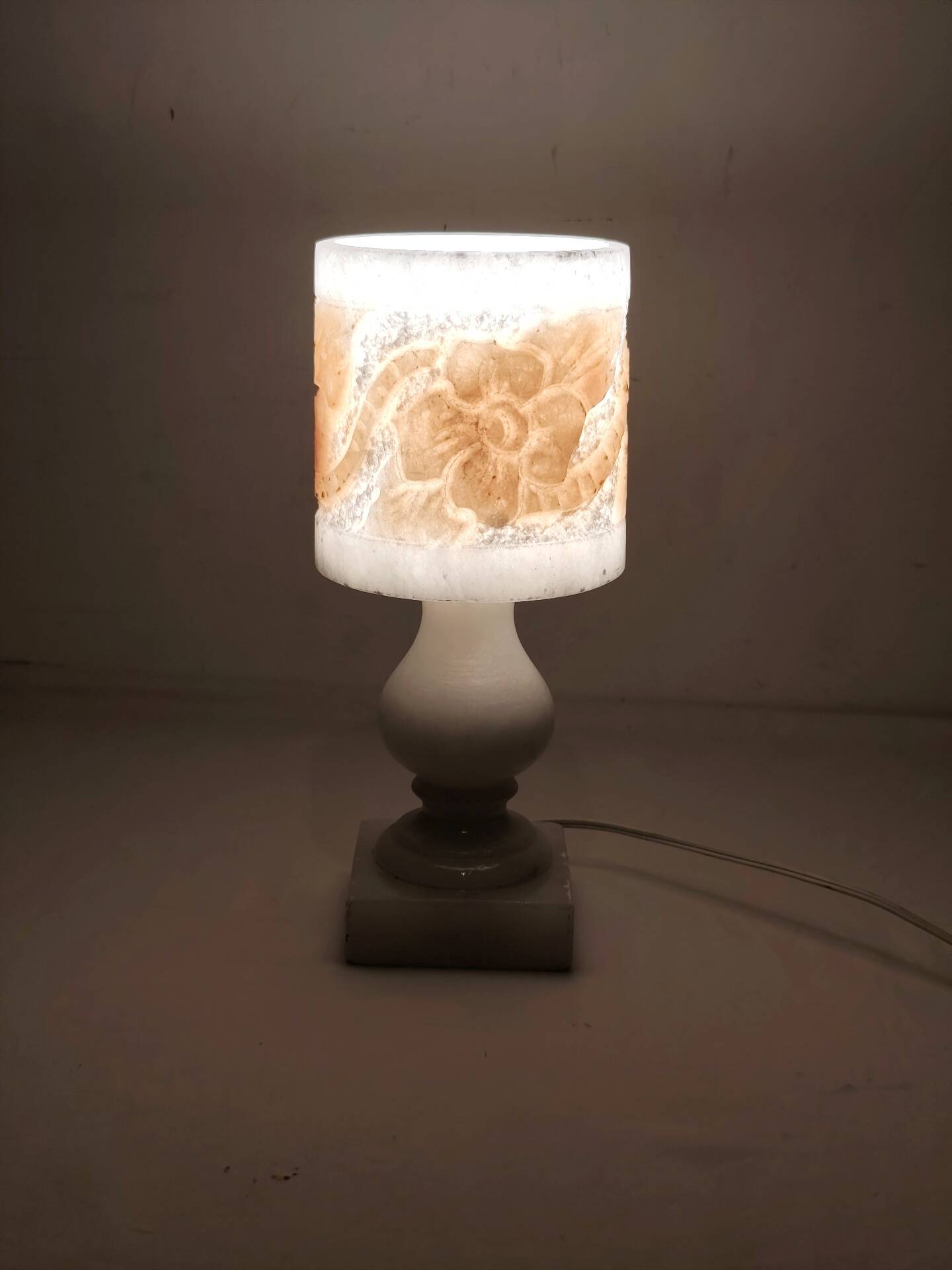 Lampe de table en albâtre, Espagne, années 1960