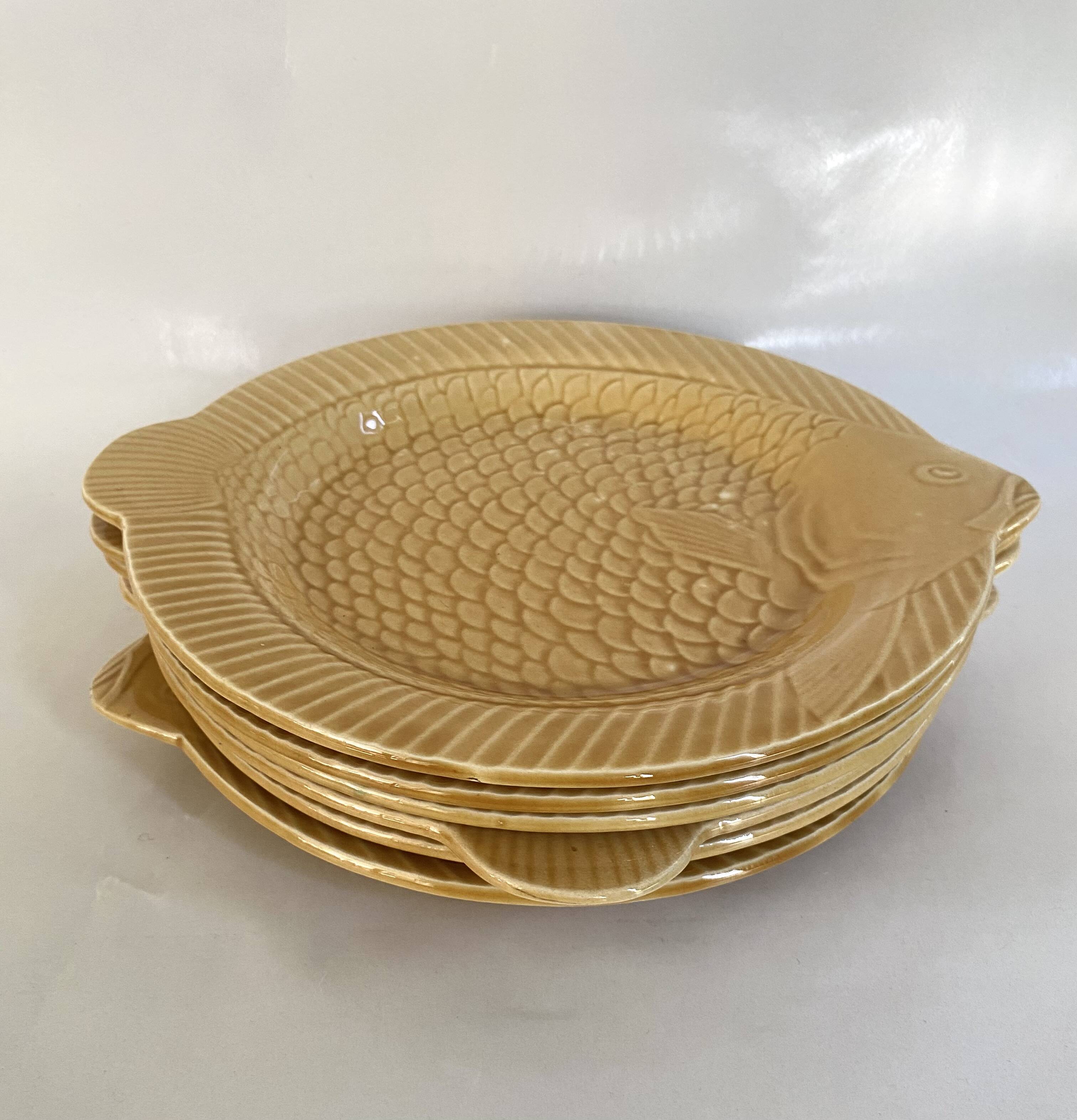 6 Sarreguemines plates