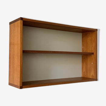 Vintage teak wall bookcase