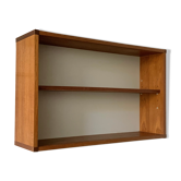 Vintage teak wall bookcase
