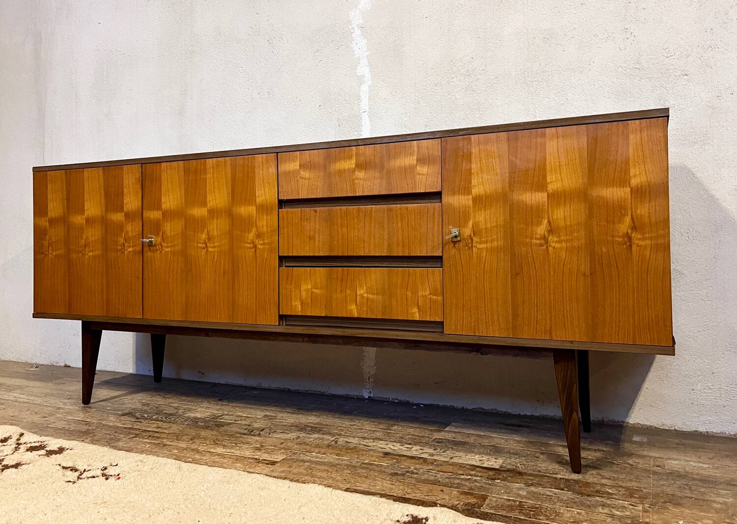 Vintage sideboard with metal legs