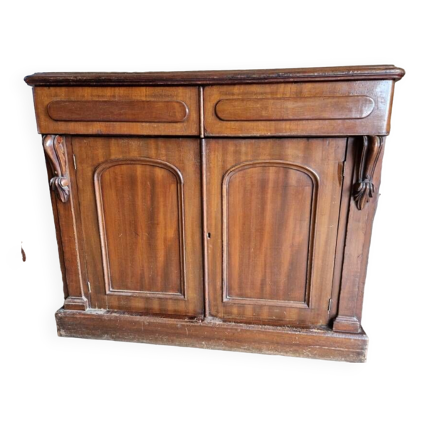 Buffet en acajou et placage d'acajou - Travail anglais d'époque Victorienne - Vers 1870-1880