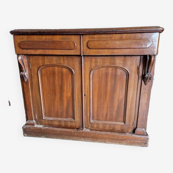 Mahogany and mahogany veneer sideboard - English work from the Victorian period - Circa 1870-1880