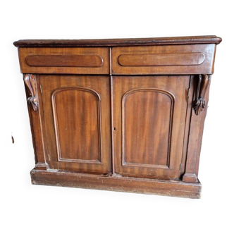 Mahogany and mahogany veneer sideboard - English work from the Victorian period - Circa 1870-1880