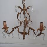 Louis XIV style bronze chandelier with tassels