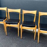 Scandinavian chair in wood and skai