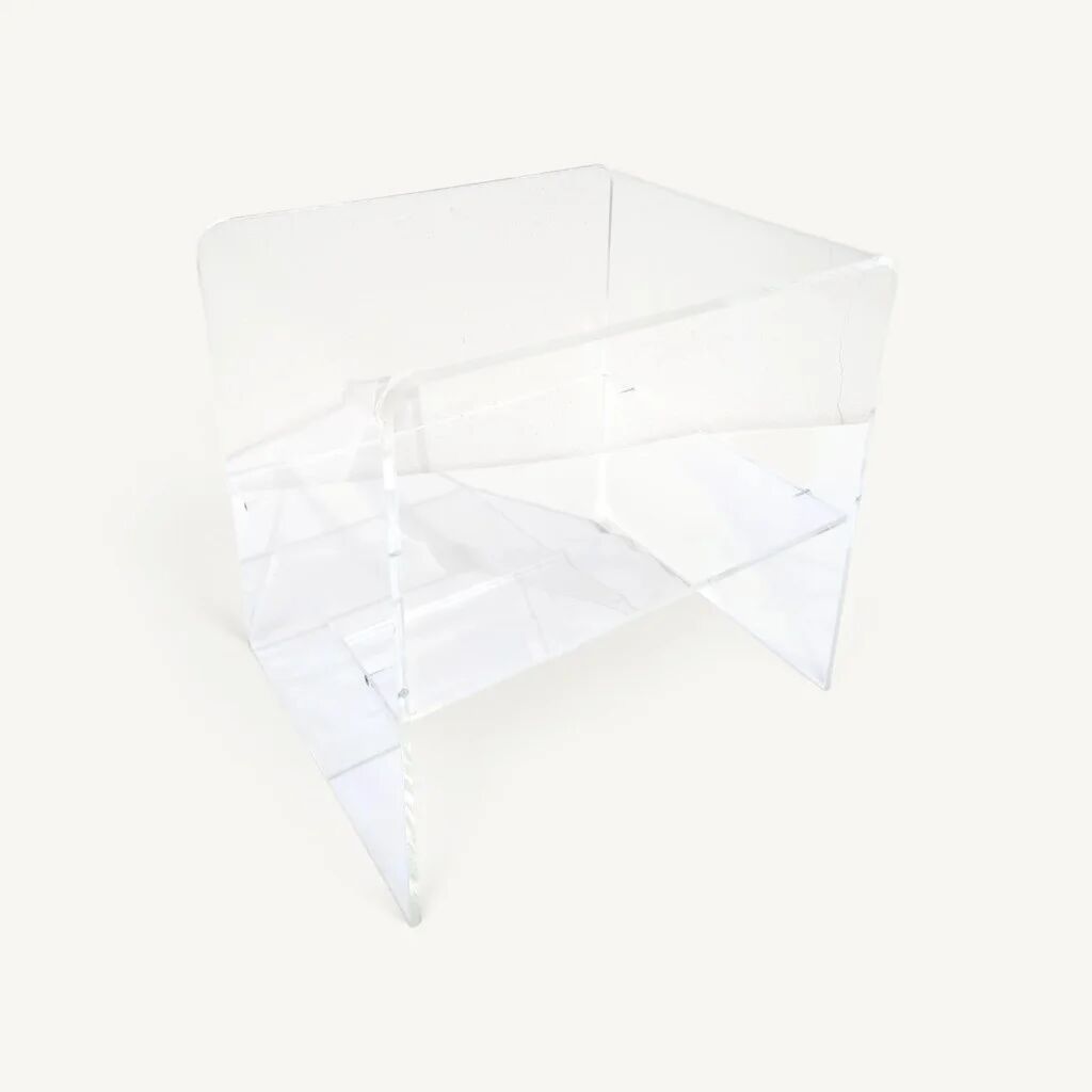 Vintage side table in transparent plexiglass from the 70s.