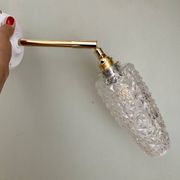 Vintage tulip wall light in diamond-point glass