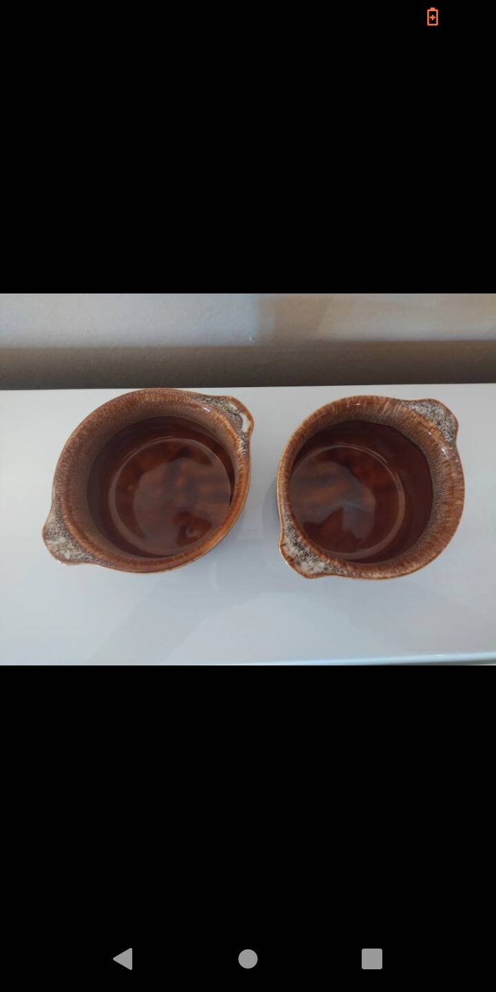 2 ceramic ramekins made in England