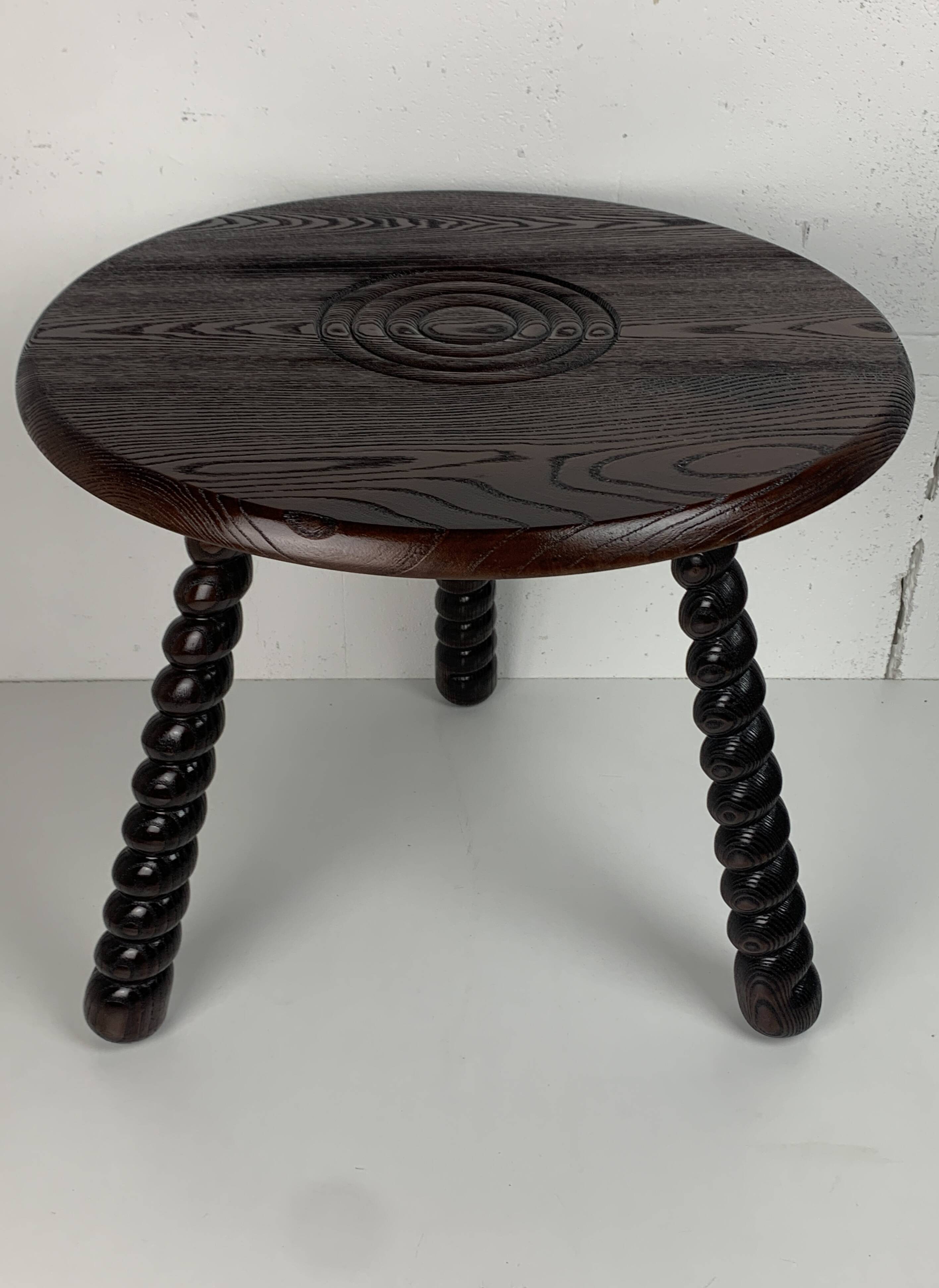 French modernist wood turned bobbin side sable in the manner of Charles Dud