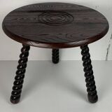 French modernist wood turned bobbin side sable in the manner of Charles Dud
