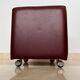 Pair of midcentury design wheel stools or tabourets, artificial leather, 1970s