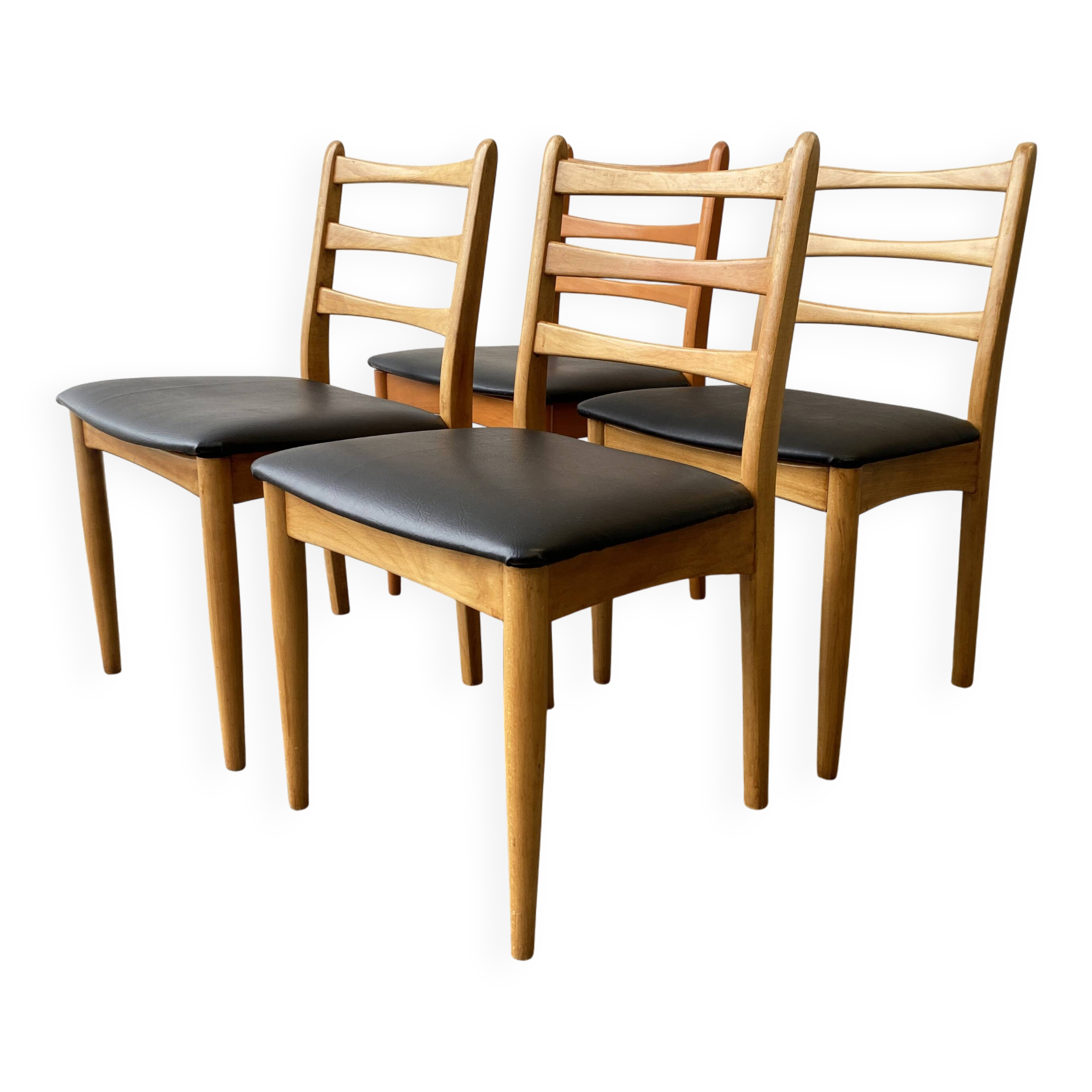 Set of 4 Mid-Century 1970’s dining chairs by Schreiber Furniture