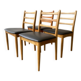 Ensemble de 4 chaises de salle à manger du milieu du siècle des années 1970 par Schreiber Furniture