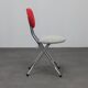 Set of 4 Postmodern Folding Chairs in Chrome and Wool, Italy, 1990s