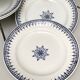Flat earthenware plates from St Amand