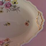 Oval porcelain serving dish from Limoges Charbernaud and Larcher
