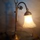 1900 beautiful brass desk lamp patina with its tulip art deco 44x25cm,