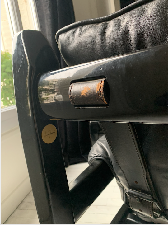 Armchair and footrest by Luciano Frigerio 1960