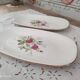 Lot de 2 raviers en porcelaine de Gien France modèle Pompadour