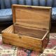 1930s English oak dressing table with beveled oval mirror