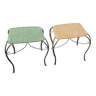 Pair wicker stools