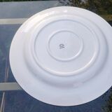 Plat rond de service de la faiencerie de Gien modèle Pigalle ancien.