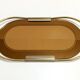 Oval 24k Gold Plated and Bronzed Pink Mirrored Tray by Umberto Mascagni