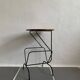 Table volante bois et métal vintage