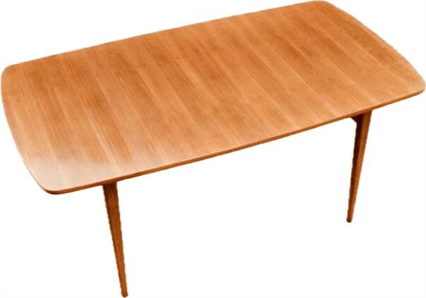 Dining table from the 65/66 period in solid teak.